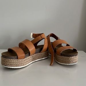 Burnt Orange Adjustable Platform Shoes